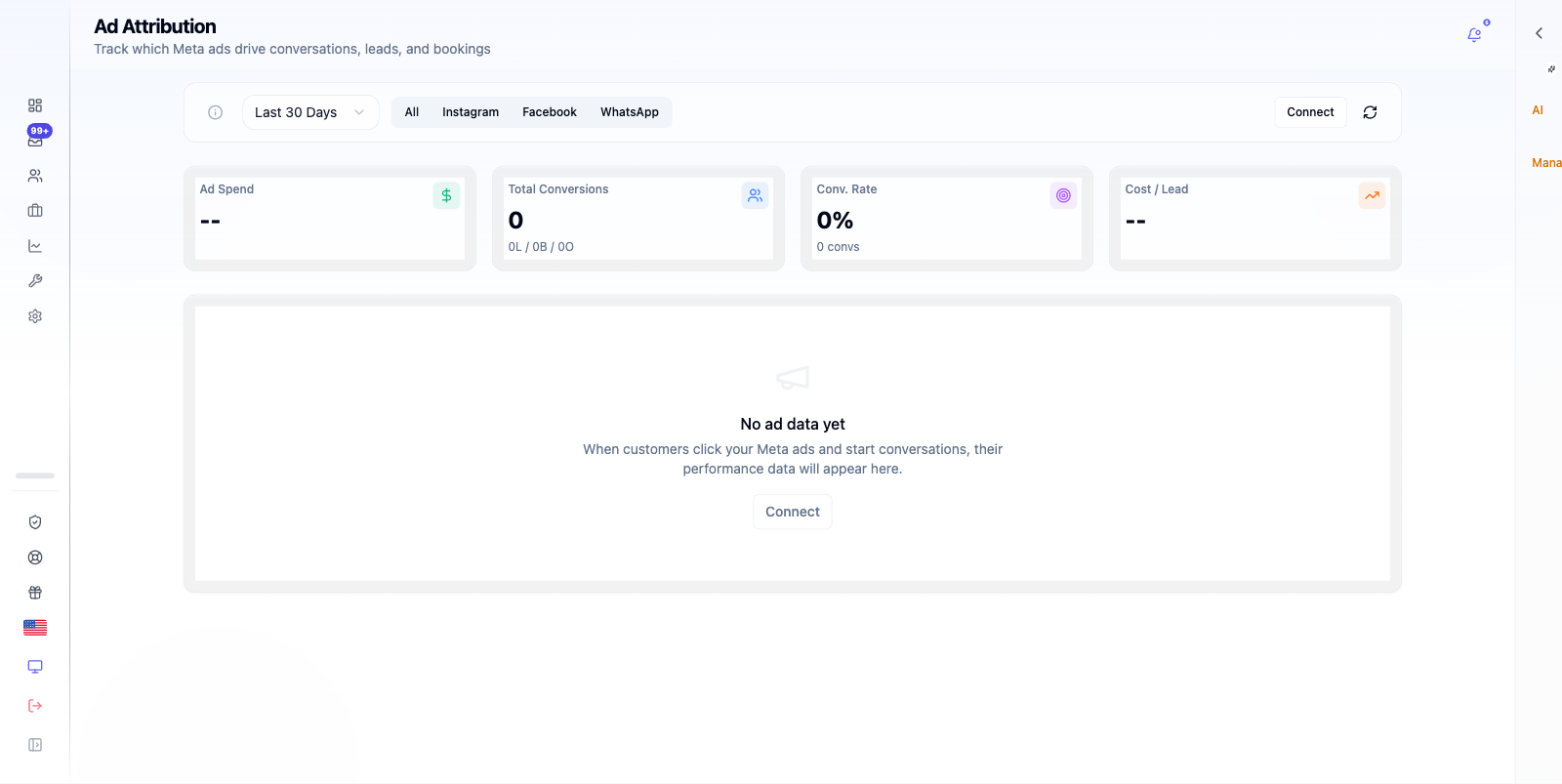 Ad attribution dashboard.