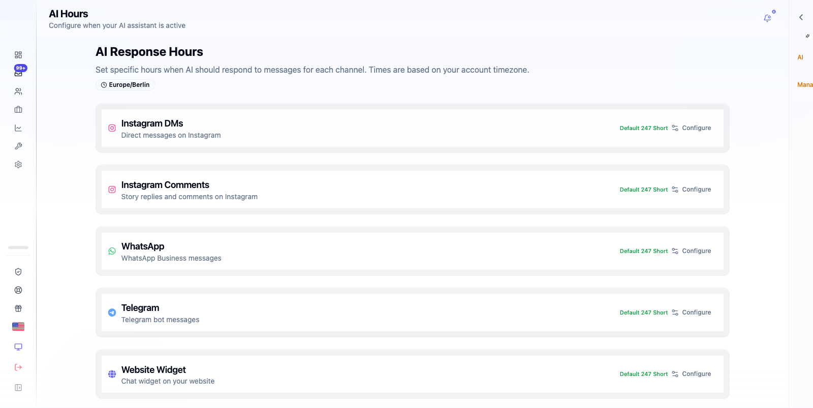 AI Hours usage dashboard with charts.